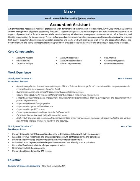 assistant accountant job description resume|Accounting Assistant Resume